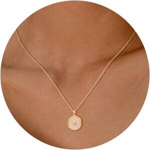 Cross/Haert Necklace for Women Trendy, Dainty 14K Gold Plated Cross/Heart Pendan